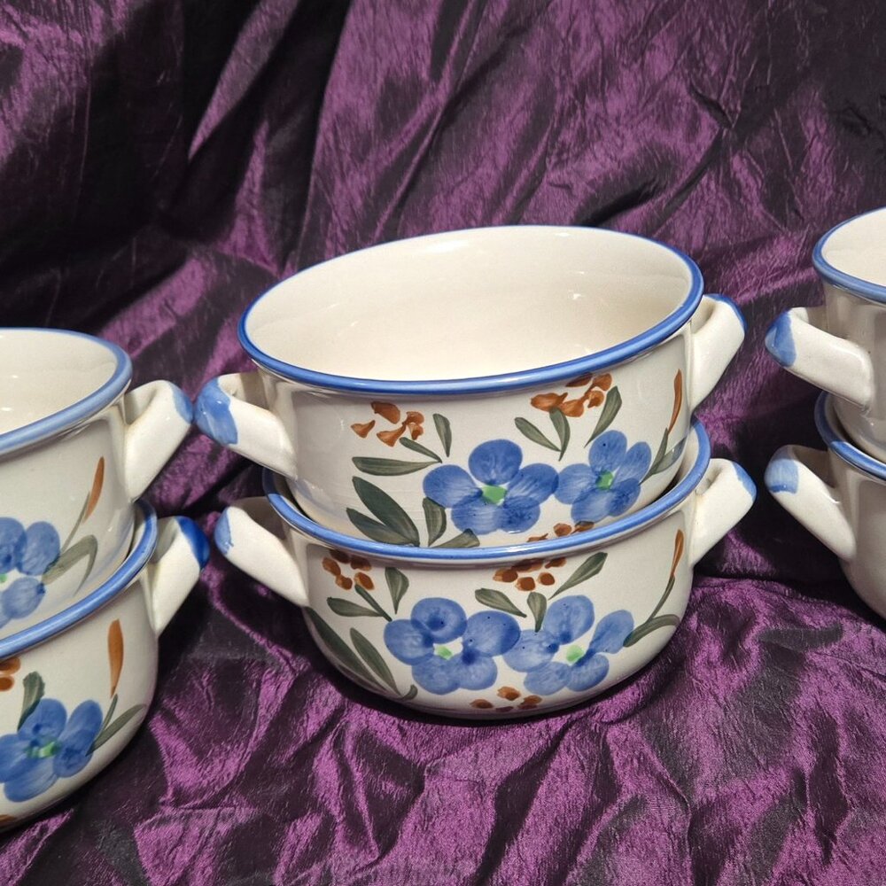 Vintage PMC Floral Soup Bowls (Set of 6 + Bonus) - Violet Tendencies
